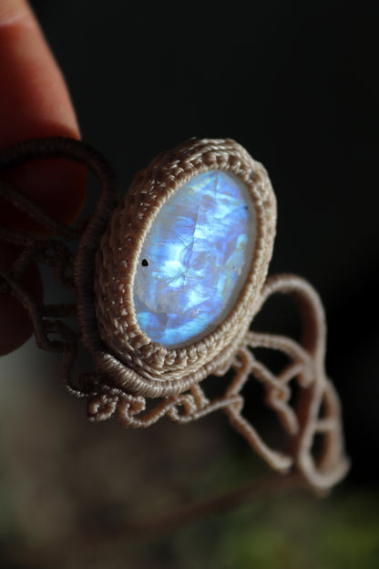 Blue Moonstone tiara, head jewelry