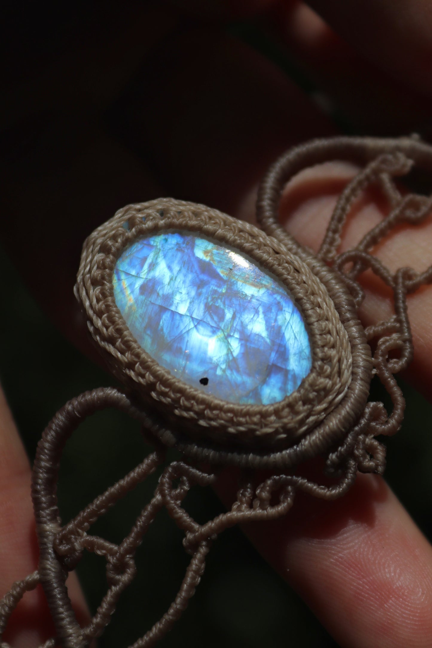 Blue Moonstone tiara, head jewelry